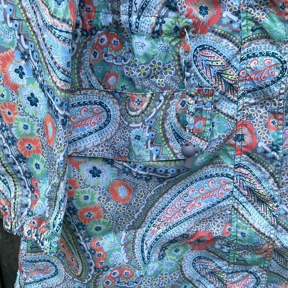 NWT Vera Bradley Packable Raincoat - Citrus Paisley Large Small Medium - Picture 9 of 13
